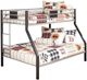 Signature Design by Ashley® Dinsmore Black/Gray Youth Twin/Full Bunk Bed with Ladder-1