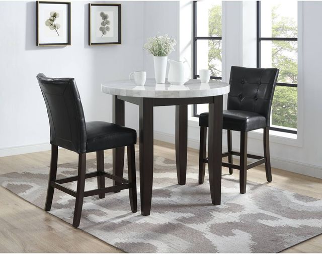 Steve Silver Co. Francis Black Upholstered Counter Chair with Memory Foam Seat-2