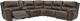 Signature Design by Ashley® Dunleith 6-Piece Chocolate L-Shape Power Reclining Sectional with Power Headrest-1