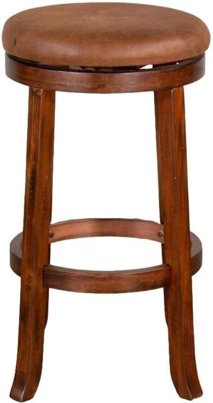Sunny Designs™ Carriage House Brown Swivel Bar Stool-1