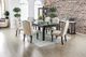 Furniture of America® Sania 7-Piece Antique Black/Beige Rectangular Dining Set-0