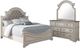 Liberty Furniture Magnolia Manor 3-Piece Antique White/Gray King Upholstered Bedroom Set-0