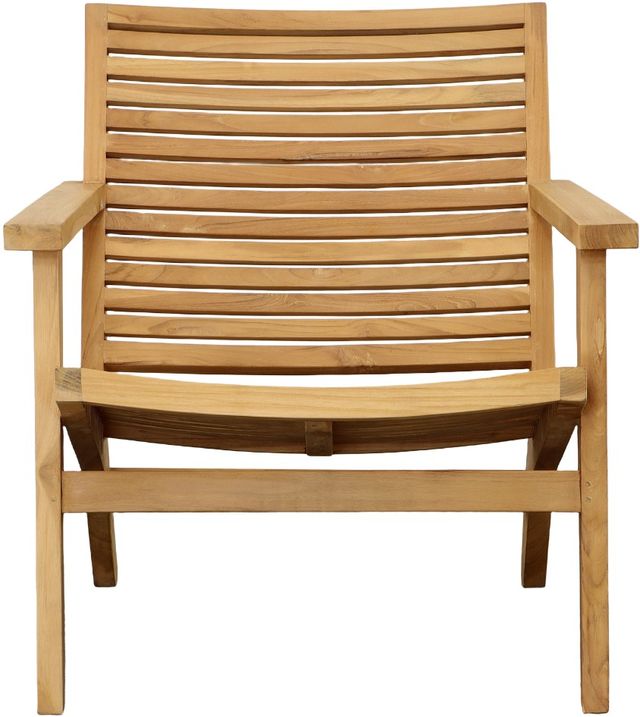 Dovetail Furniture Janine Natural Wooden Outdoor Occasional Chair-1