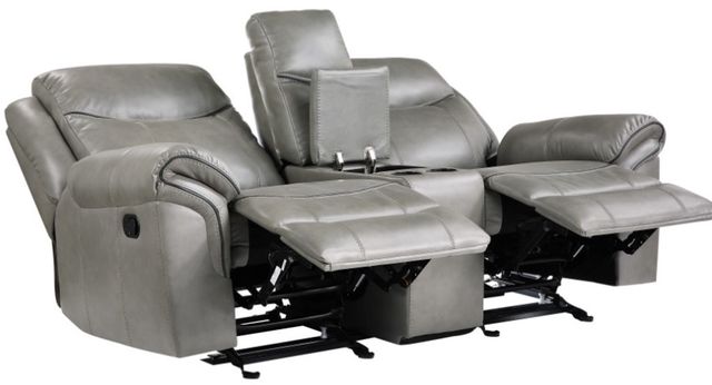 Homelegance® Aram Gray Double Power Glider Reclining Loveseat-3