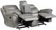 Homelegance® Aram Gray Double Power Glider Reclining Loveseat-3