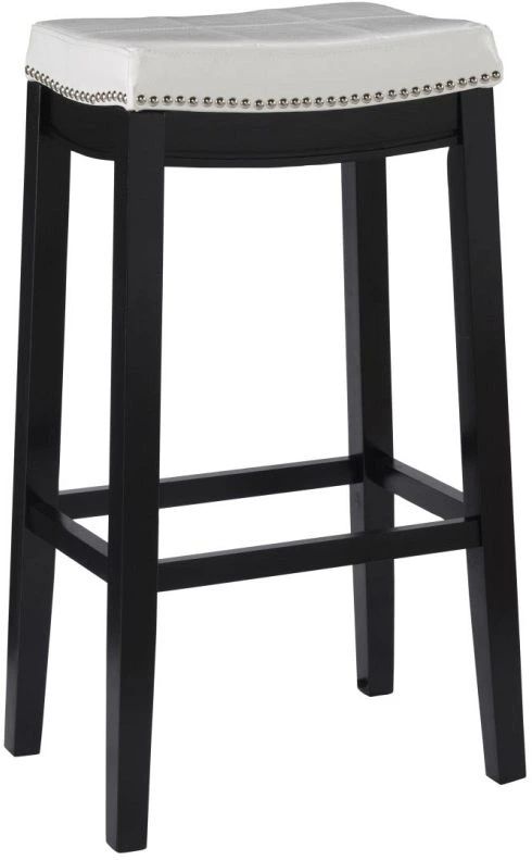 Linon Claridge Patches White Bar Stool-0