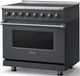 Viking® 5 Series 36" Cast Black Pro Style Induction Range with Polished Chrome Trim-2