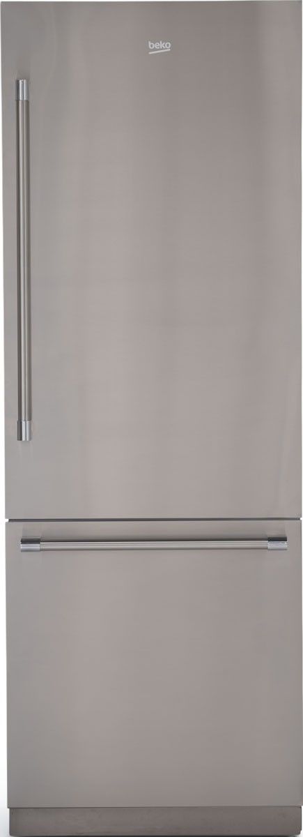 Beko 30 in. 16.4 Cu. Ft. Fingerprint-Free Stainless Steel Built In Counter Depth Bottom Freezer Refrigerator-0