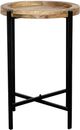 Porter International Designs Camden Natural Reversible Top End Table with Black Base -1