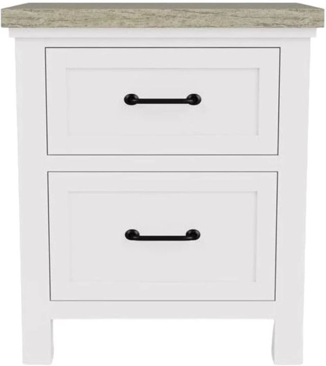 Riverside Furniture Cora Cloud/Fog 2-Drawer Nightstand-2