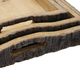 A & B Home Nakato 3-Piece Brown Wood Bark Serving Tray Set-2