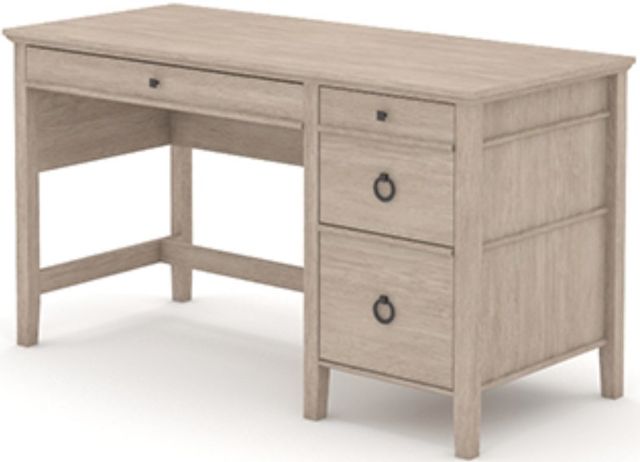 Sauder® East Adara® Cascade Oak™ Single Pedestal Desk Big Sandy