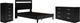 Signature Design by Ashley® Finch 3-Piece Black Queen Panel Platform Bed Set-0