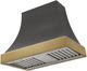 AGA Cascade 36" Slate Wall Mounted Range Hood  with Antique Brass Trim-0