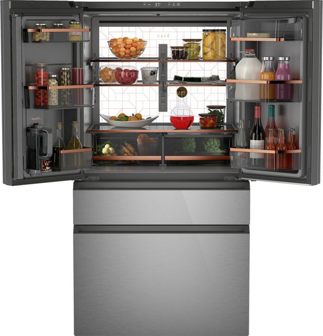 Café™ 36 in.  28.7 Cu. Ft. Platinum Glass French Door Refrigerator-2