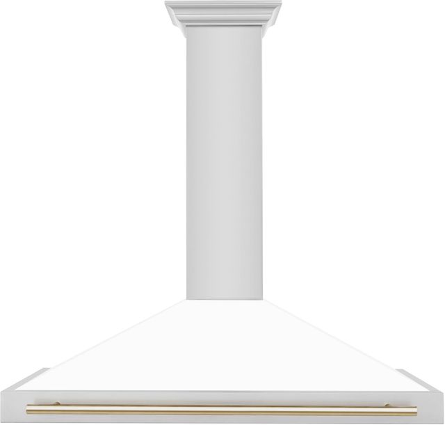 ZLINE 48" Autograph Edition White Matte Wall Mounted Range Hood -0