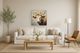 Classy Living Contemplative Blossom-Crowned Bovine Charm Wall Art-1