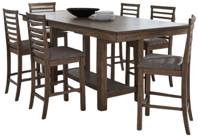 Liberty Furniture Brook Bay 7-Piece Sandstone Counter Dining Set-0