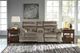 Ashley® Brassville Graystone Reclining Loveseat with Console-4