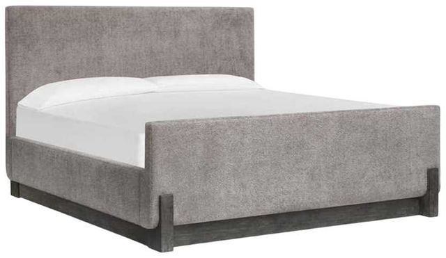 Magnussen Home® Kinsley Black Heron/Oslo Pewter Queen Upholstered Panel Bed-0