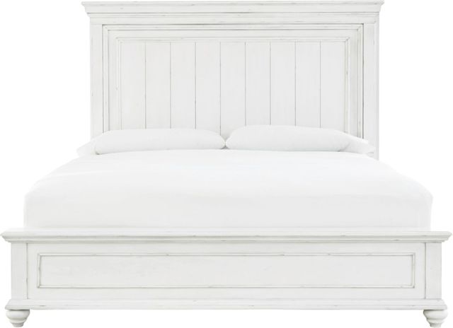 Benchcraft® Kanwyn Whitewash Queen Panel Bed-1