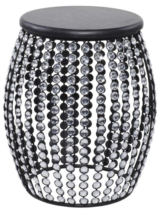 Deco Marche Black Open Frame Accent Table-0