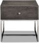 Mazin Furniture Harmony Gray End Table with Chrome Base-2
