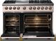Viking® 5 Series 48" Blush Pro Style Dual Fuel (NG) Range with Brushed Brass Trim-1