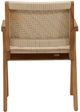 Dovetail Furniture Mesa Cream/Natural Wicker/Wooden Outdoor Dining Chair-3