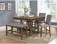 Crown Mark Manning Brown/Gray Counter Dining Bench-2