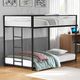 Furniture of America® Southall Matte Black/Matte White Youth Twin/Twin Metal Bunk Bed-1