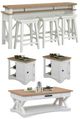 Parker House® Americana Modern 7-Piece Weathered Natural Occasional Table Set with Cotton Base-0