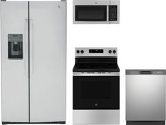 GE® 4 Piece Stainless Steel Kitchen Package
