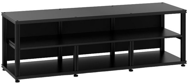 Salamander Designs® Synergy System Black Oak 1-Shelf Triple AV Cabinet with Black Post