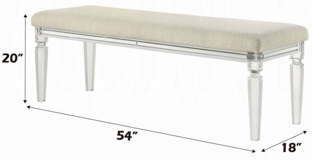 ACME Furniture Tarian Pearl White Bench-2
