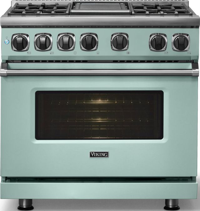 Viking® 7 Series 36" Splash Pro Style Dual Fuel Range with Griddle-2