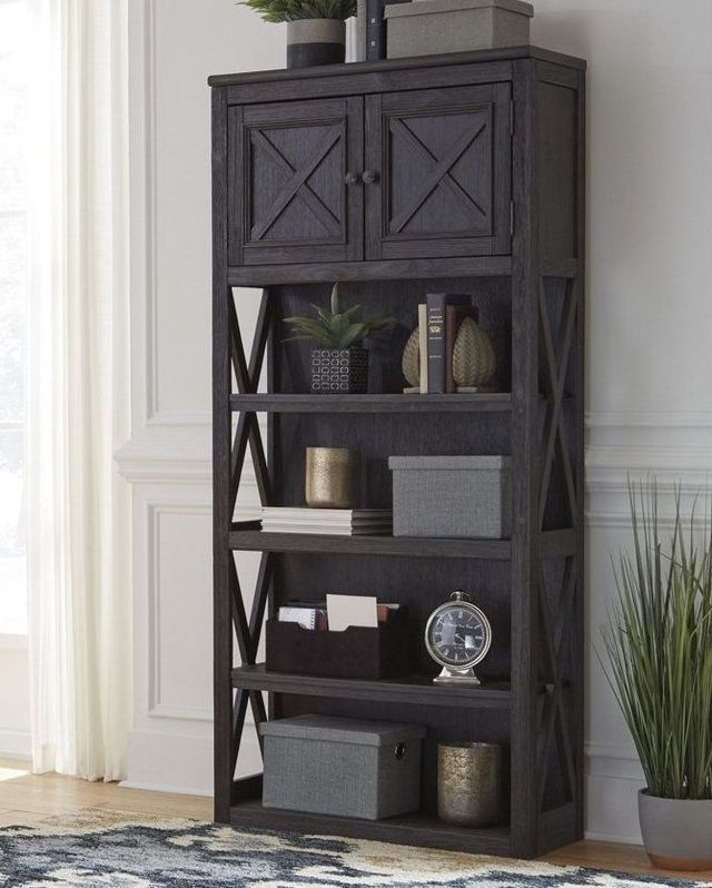 Signature Design by Ashley® Tyler Creek Grayish Brown/Black 74" Bookcase-4