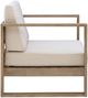 Linon Brinley Beige/Natural Brown Eucalyptus/Fabric Outdoor Arm Chair-3