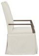 Fairfield® Customizable Entree Dining Pull Tall Button Back Arm Chair with Skirt-2