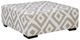 Furniture of America® Loughlin Ivory/Light Brown Ottoman-0