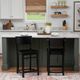 Linon Brompton 2-Piece Black Counter Stool-1