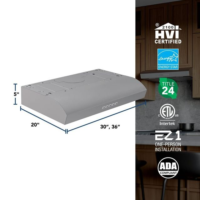 Broan® Mantra 2 Series 36" Stainless Steel Under Cabinet Range Hood-4