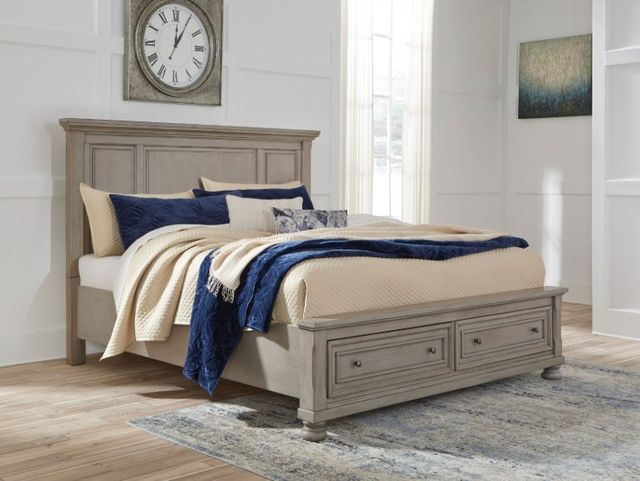 Signature Design by Ashley® Lettner Light Gray King Storage Panel Bed-2