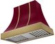 AGA Cascade 36" Cranberry Wall Mounted Range Hood with Antique Brass Trim-0