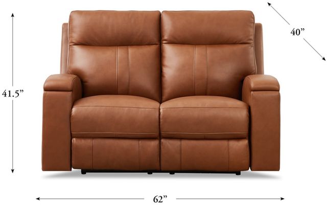 Hydeline® Venice Nutmeg Brown Power Reclining Loveseat-2