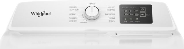 Whirlpool® 7 Cu. Ft. White Front Load Electric Dryer with AutoSensing-2