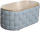 ACME Furniture Saree Natural Coffee Table with Light Teal Base-0