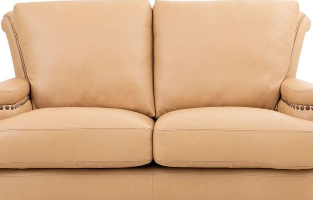 Leather Italia™ Georgetowne Hutton Tan Fawn Loveseat-1
