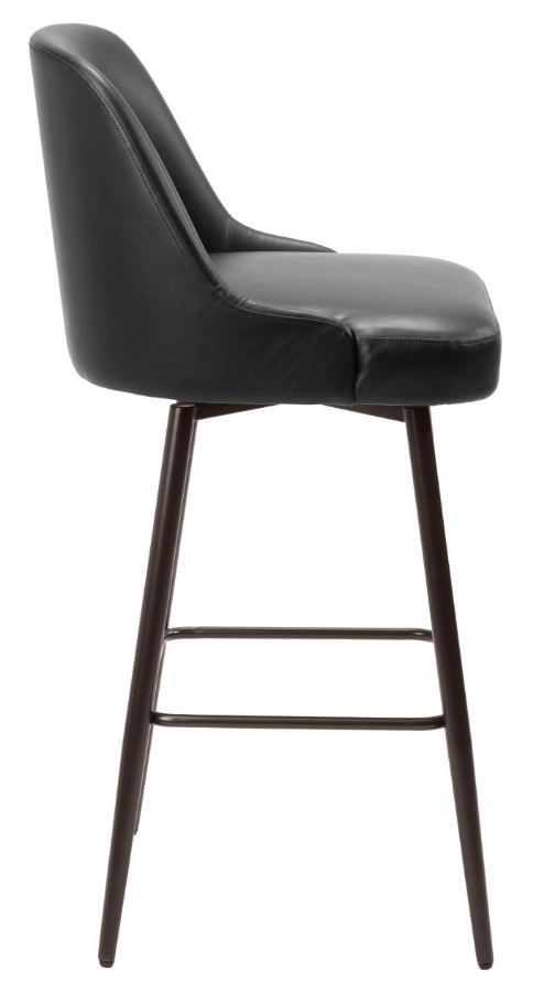 Zuo® Modern Keppel Black/Bronze Swivel Barstool-2