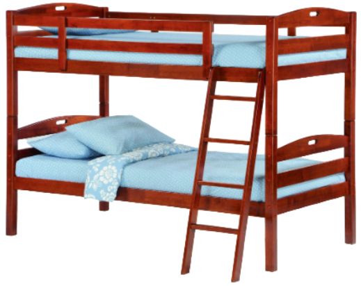 Night & Day Furniture™ Zest Bedroom Sesame Cherry Twin over Twin Bunk Bed-0